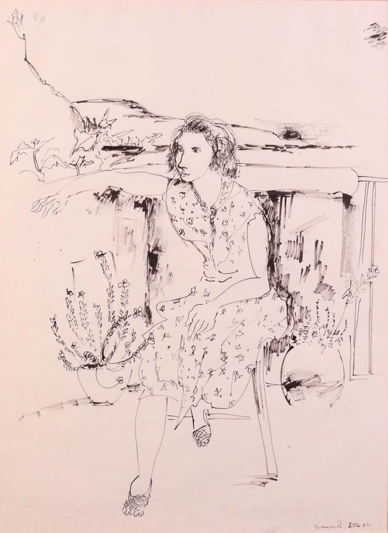 Giovanni Omiccioli - Ragazza in Giardino