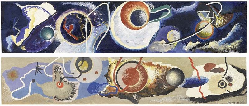 Enrico Prampolini - Due «paesaggi Cosmici»