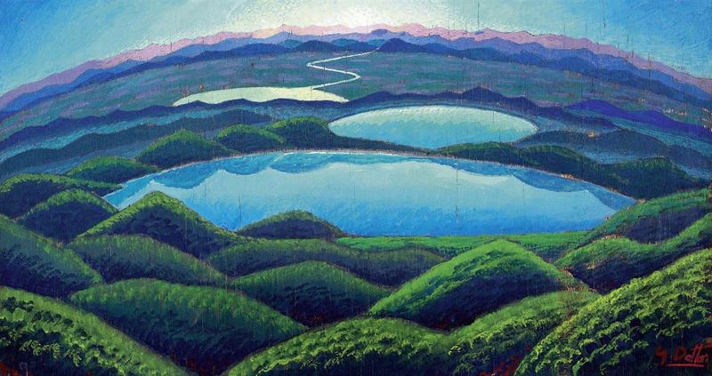 Gerardo Dottori - Bozzetto per «aurora Umbra»