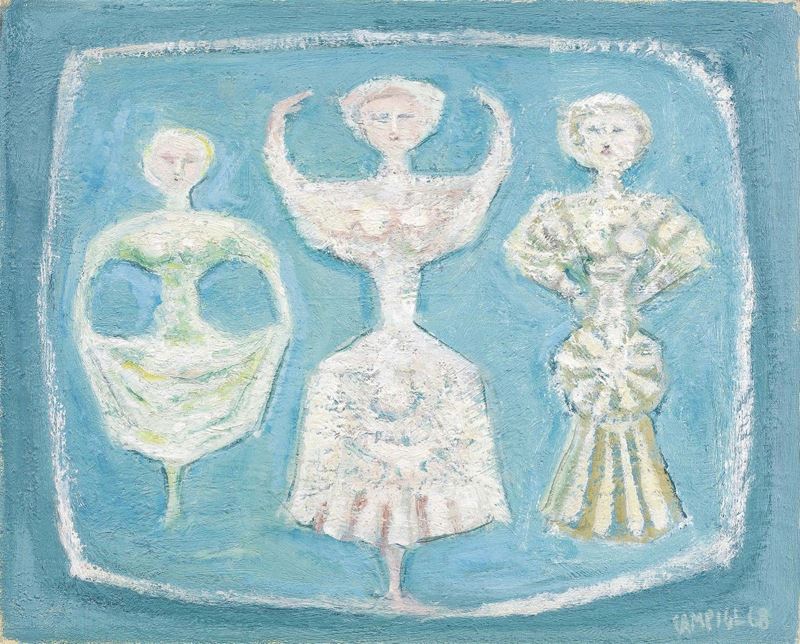 Massimo Campigli - Figure su Fondo Azzurro