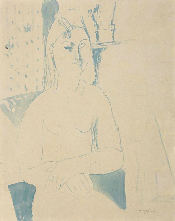 Amedeo Modigliani - Nudo di donna seduta