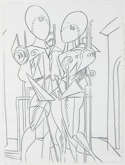 Hector And Andromache (after De Chirico)