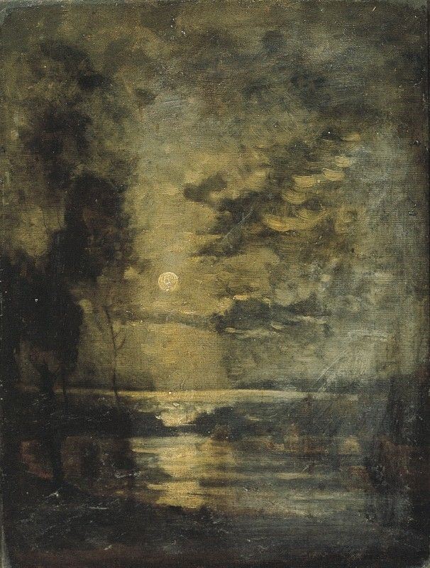 Thèophile De Bock - Paesaggio al Chiaro di Luna