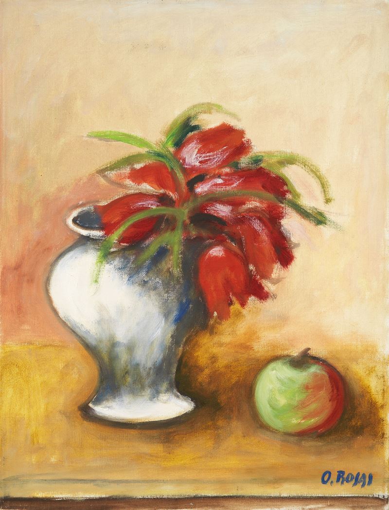 Ottone Rosai - Tulipani con Mela