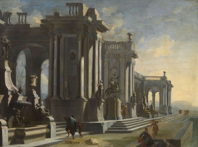 Giovanni Paolo Panini - Capriccio Architettonico con Figure