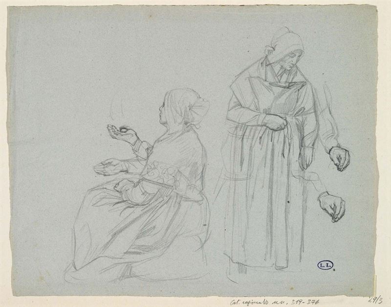 Léon Augustin Lhermitte - Due Donne Bretoni