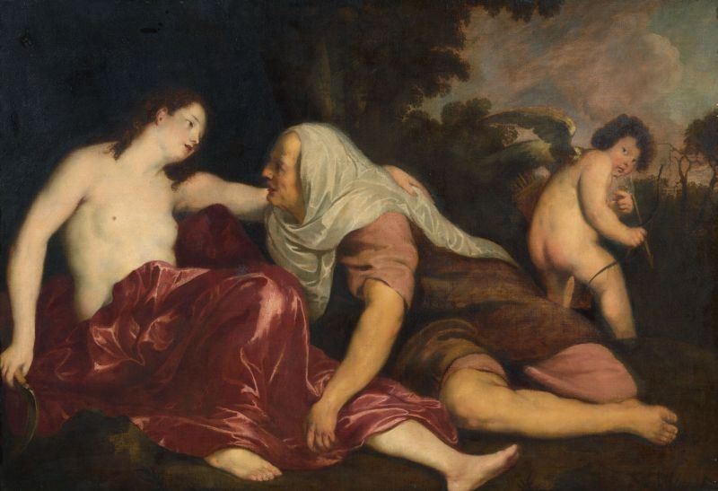 Anthon Van Dyck (seguace Di) - Vertumno e Pomona