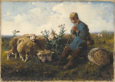 Pastorello con Pecore