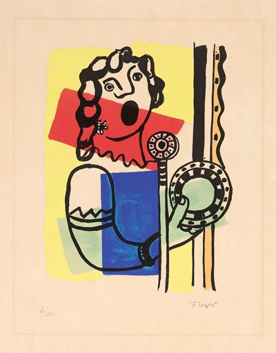 La chanteuse de la radio, litografia a colori