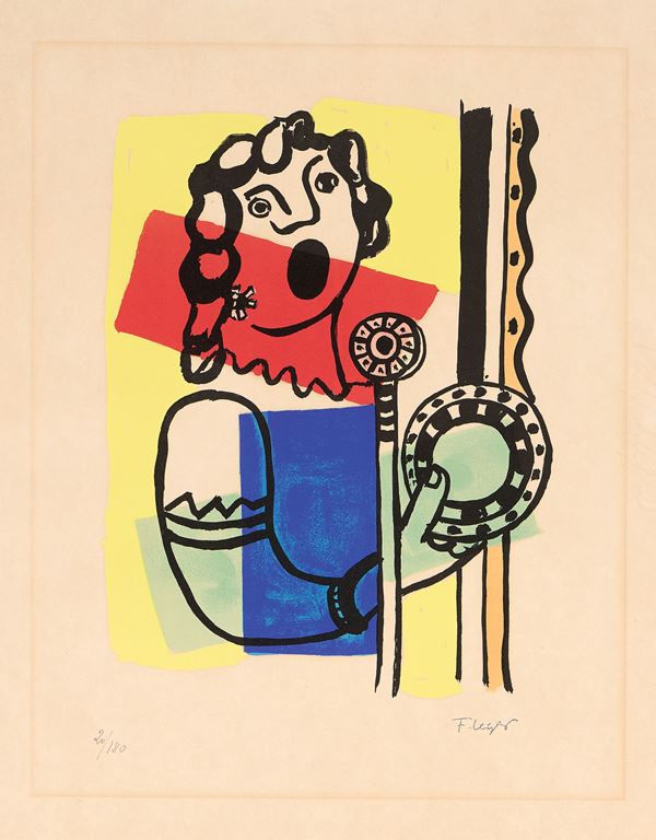 Fernand L&amp;#233;ger : La chanteuse de la radio  - Litografia a colori su carta, es. 20/180 - Auction Parade - Modern, Contemporary and Graphic Art - Casa d'aste Farsettiarte