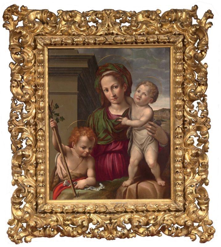 Francesco Ubertini Detto il Bachiacca (attr. A) - Sacra Famiglia con San Giovannino