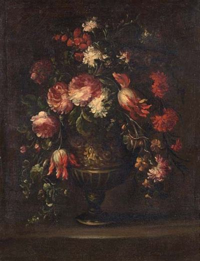 Natura Morta con Vaso e Fiori