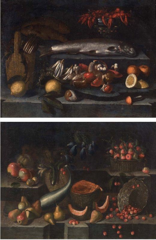 Giovanni Blasio - «natura Morta con Pesce» e «natura Morta con Ciliege»