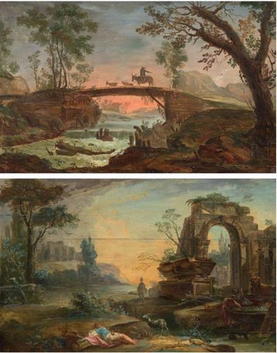 Coppia di «capricci Architettonici»