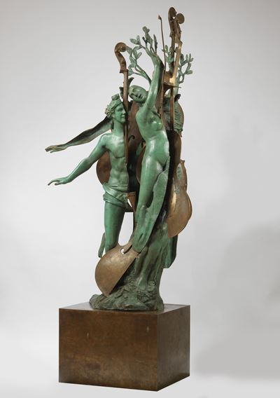 Scultura in bronzo con patina verde, es. 1/8
