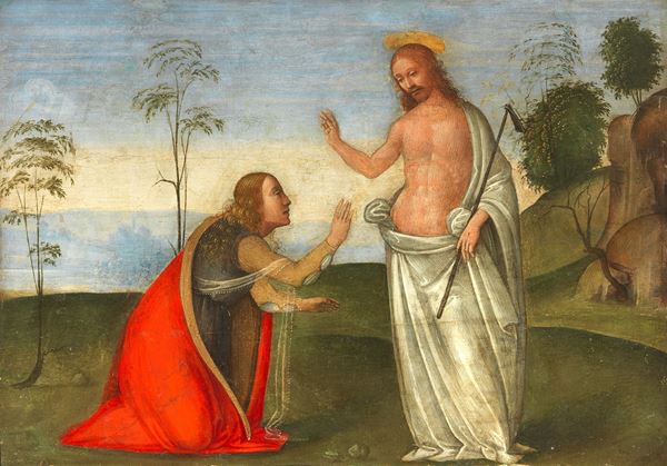 Pseudo Granacci : Noli me tangere  - Tempera su tavola - Asta Dipinti Antichi - Dipinti del XIX e XX secolo - Casa d'aste Farsettiarte