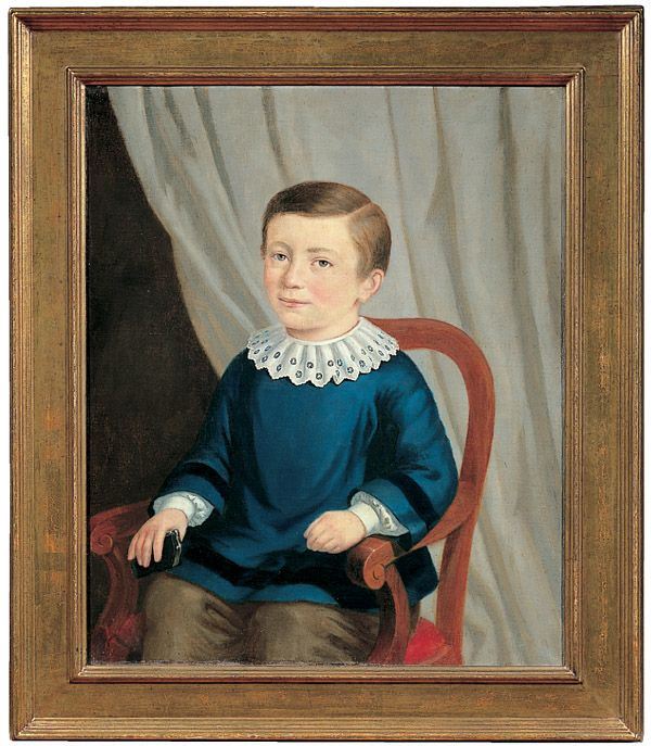 Ignoto del XIX secolo - Bambino seduto con borsellino in mano