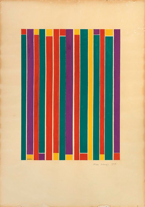 Piero Dorazio : Senza titolo  (1967)  - Tempera su carta - Asta Parade III - Arte del Novecento, Contemporanea e Grafica - Casa d'aste Farsettiarte