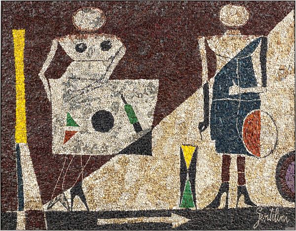 Franco Gentilini : Composizione  ((1974))  - Mosaico con tessere di smalti e pietre - Auction ARTE MODERNA - II - Casa d'aste Farsettiarte