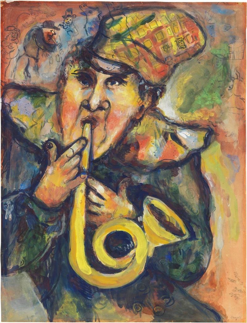 Marc Chagall - Clown Avec Trompette