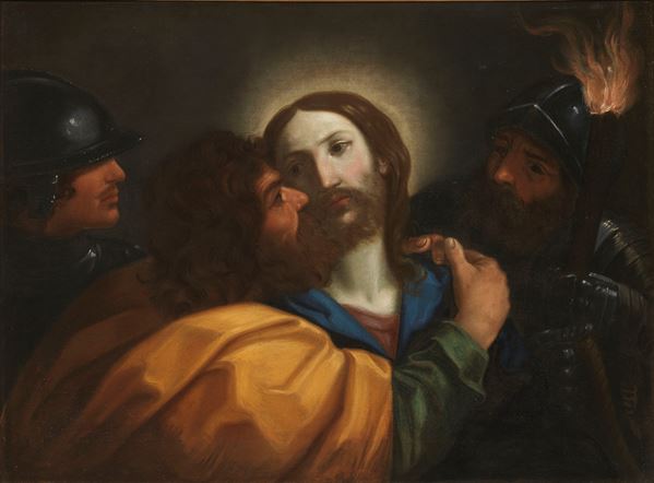Giovanni Francesco Gessi : La cattura di Cristo  - Olio su tela - Asta Importanti Dipinti e Arredi Antichi - Casa d'aste Farsettiarte