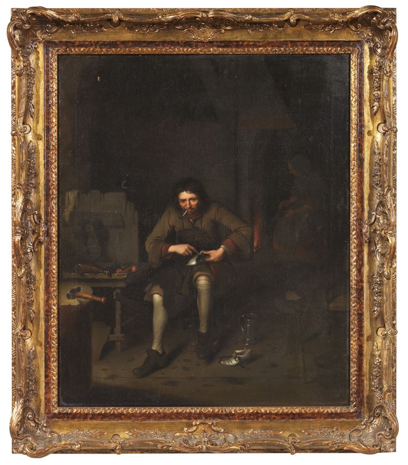 Interno con calzolaio