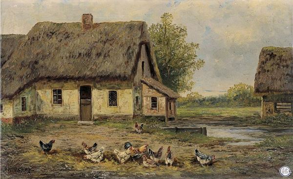 O. Wingard - Casa con galline
