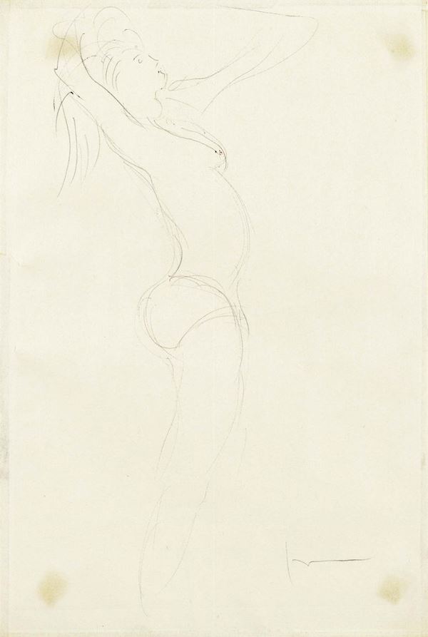 Lucio Fontana - Nudo femminile