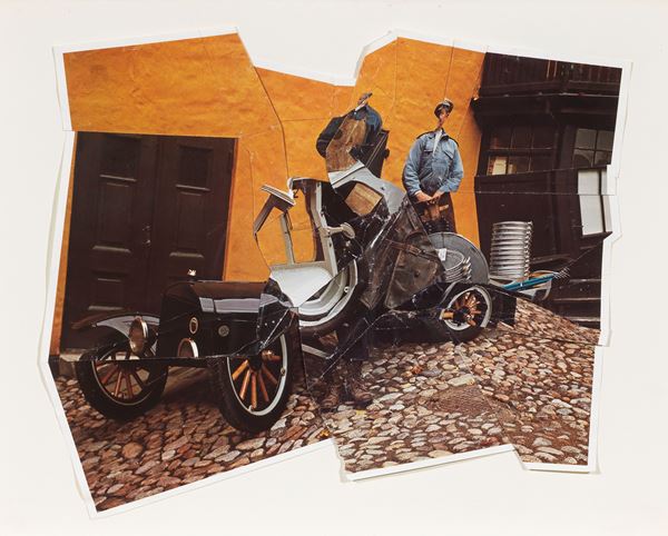 Jiri K&#246;lar : La voiture  (1980)  - Froissage su carta - Auction PARADE III - MODERN AND CONTEMPORARY ART - Casa d'aste Farsettiarte