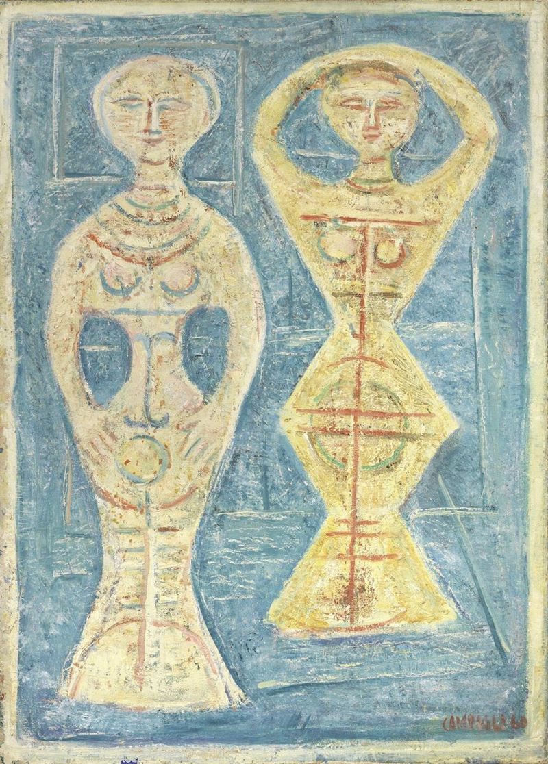 Massimo Campigli - Figure - Due Idoli