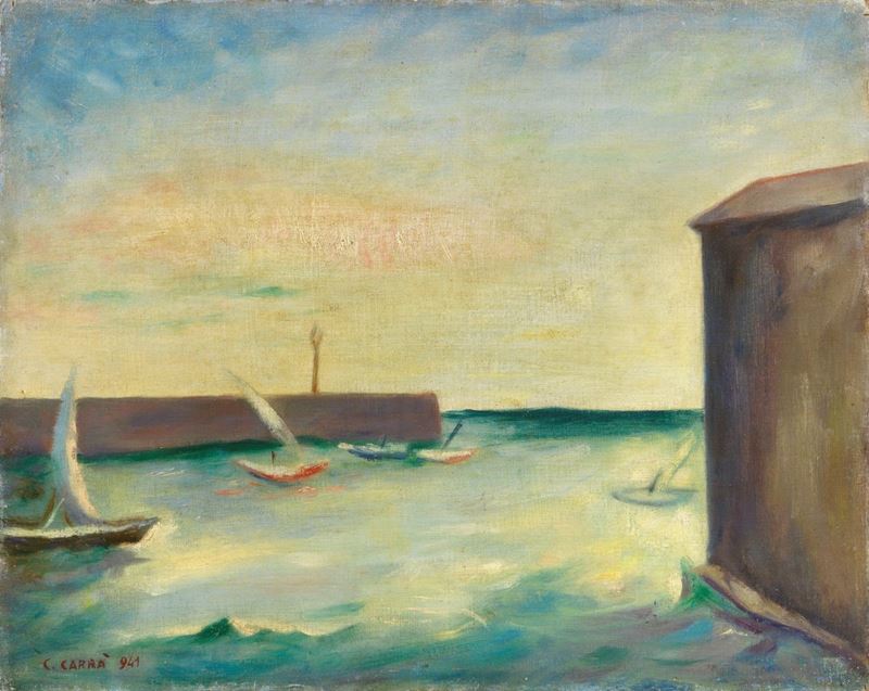 Carlo Carrà - Porticciolo