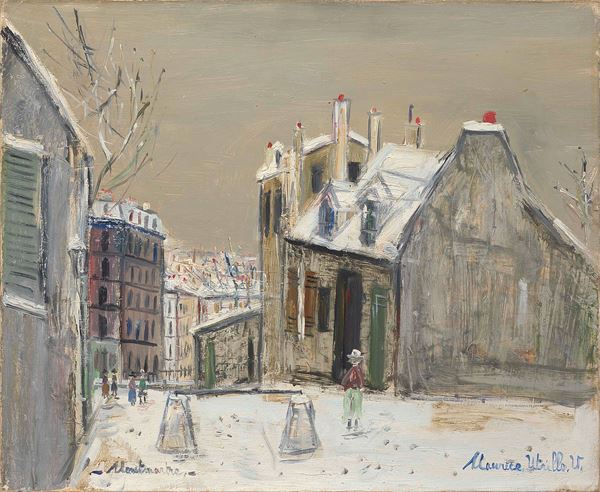 Maurice Utrillo - La maison de Mimi Pinson sous la neige