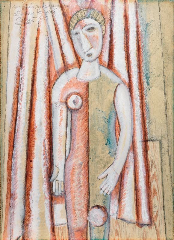 Carlo Carrà - Pagliaccio (L'attrice Futurista)