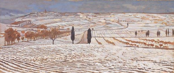 Giuseppe Viner - Inverno nella campagna senese