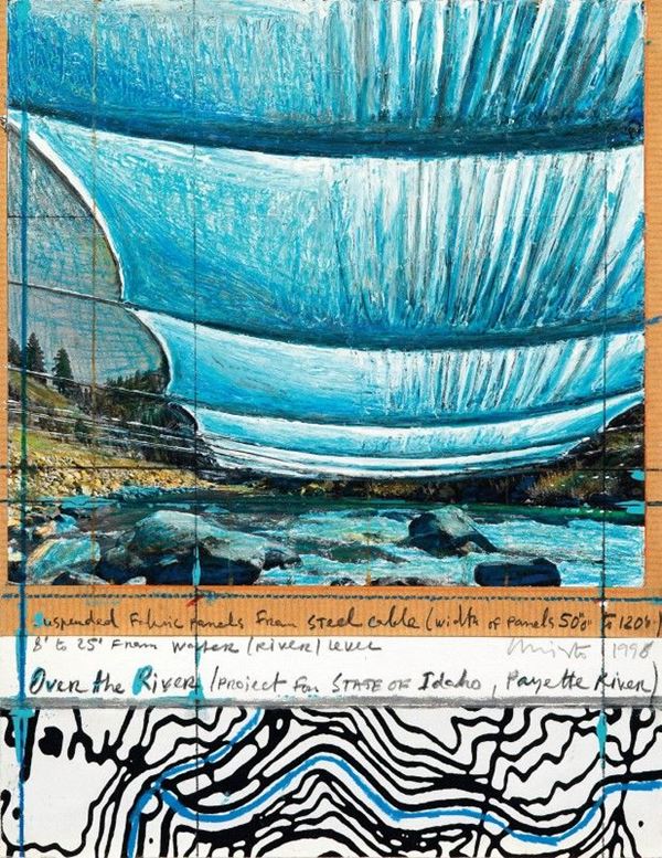 Christo - Over the River (Project for State of Idaho,       Payette River)