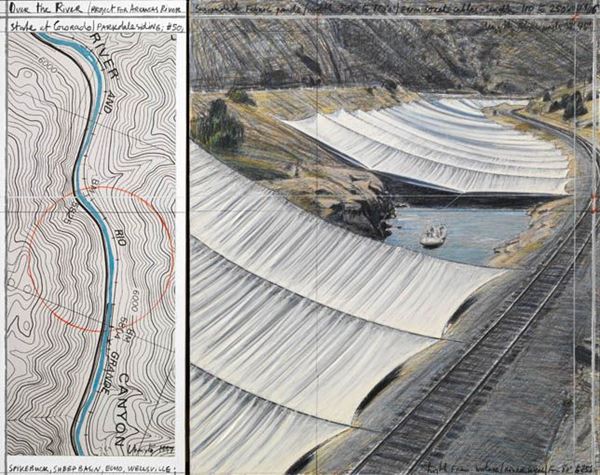 Christo - Over the River (Project for Arkansas River, State of Colorado)