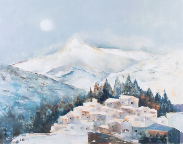 Lido Bettarini : Nevicata  - Olio su tela - Auction PARADE III - MODERN AND CONTEMPORARY ART - Casa d'aste Farsettiarte