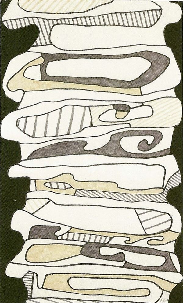Jean Dubuffet : Escalier M. 384  (1967)  - Tecnica mista su carta - Auction Arte Contemporanea - I - Casa d'aste Farsettiarte