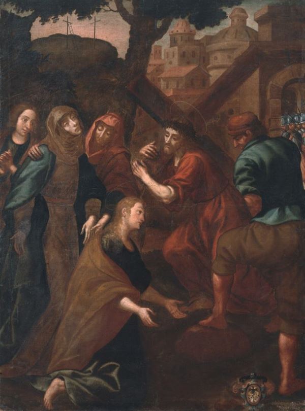 Scuola ligure del XVII secolo - Cristo portacroce