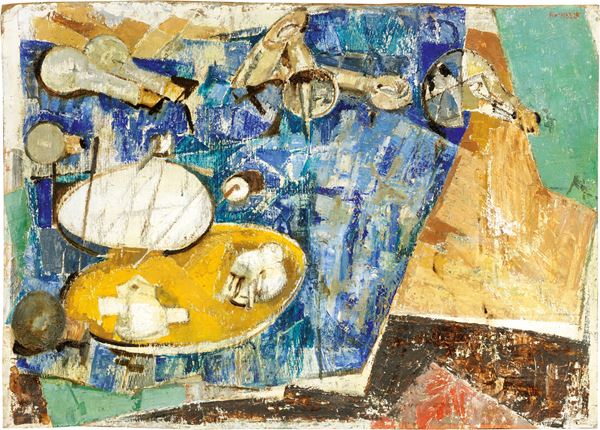 Fausto Pirandello : Natura morta con lampadine  (1956 ca.)  - Olio su cartone - Auction MODERN ART - II - Casa d'aste Farsettiarte
