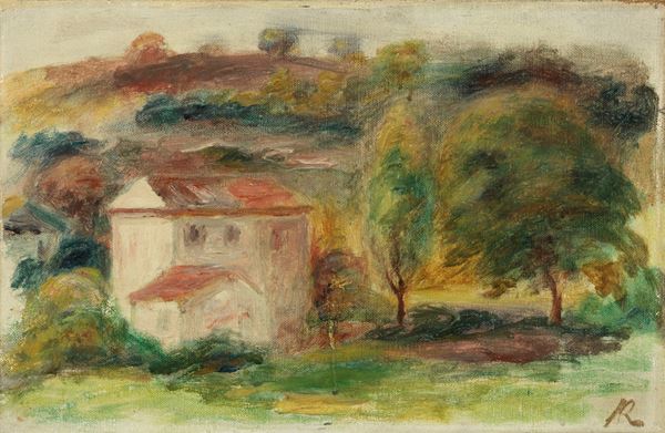 Pierre-Auguste Renoir : Paysage à la maison blanche  - Olio su tela - Asta ARTE MODERNA - II - Casa d'aste Farsettiarte