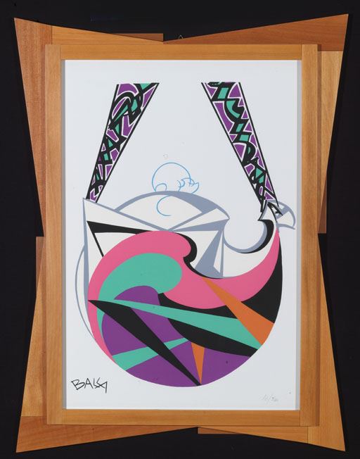 Giacomo Balla : Bozzetto di borsetta  - Serigrafia a colori, es. 16/200 - Auction CONTEMPORARY ART - I - Casa d'aste Farsettiarte