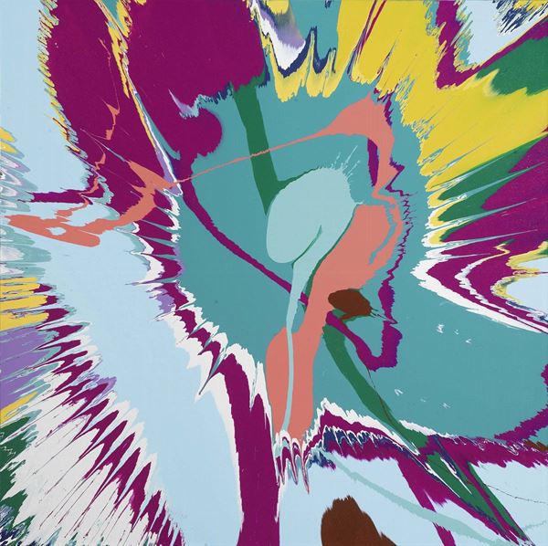 Damien Hirst - Beautiful Jaggy Snake Charity Painting