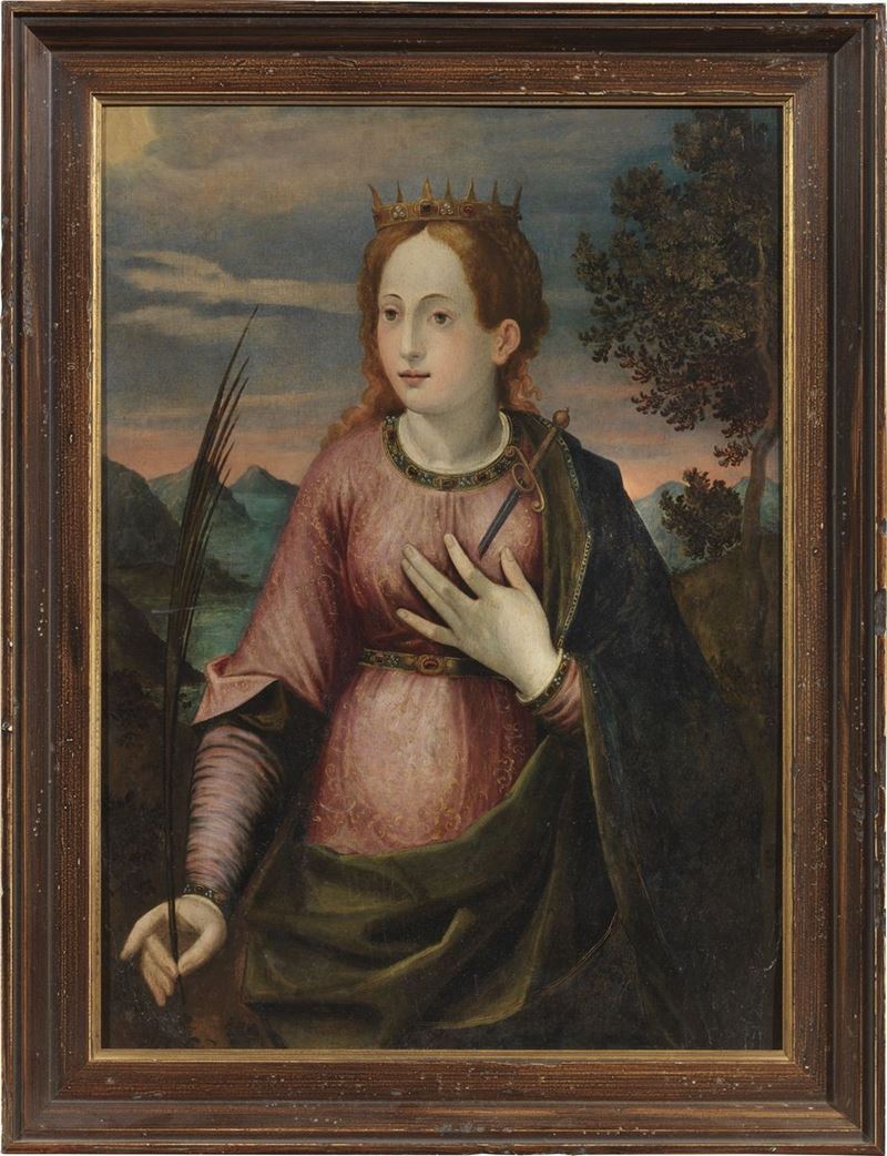 Scuola Bolognese del XVI Secolo - Santa Caterina