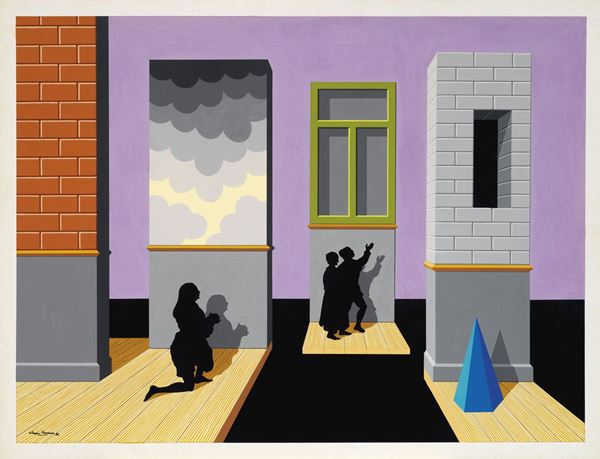 Alexis Keunen : Senza titolo  (1982)  - Acrilico e olio su carta - Auction CONTEMPORARY ART - I - Casa d'aste Farsettiarte