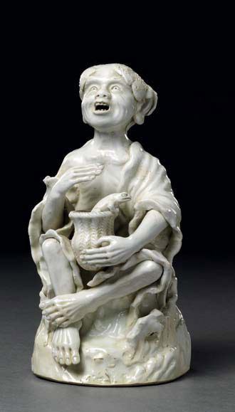 Statuetta in porcellana bianco di Cina