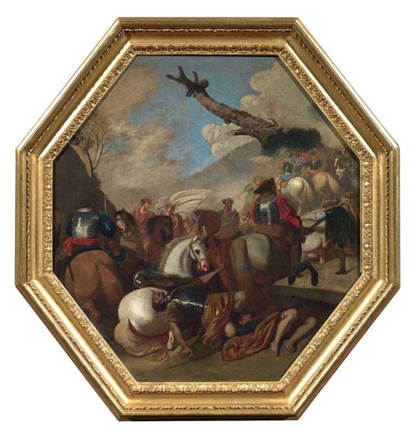 Andrea de Leone (attr. a) - Battaglia di cavalleria