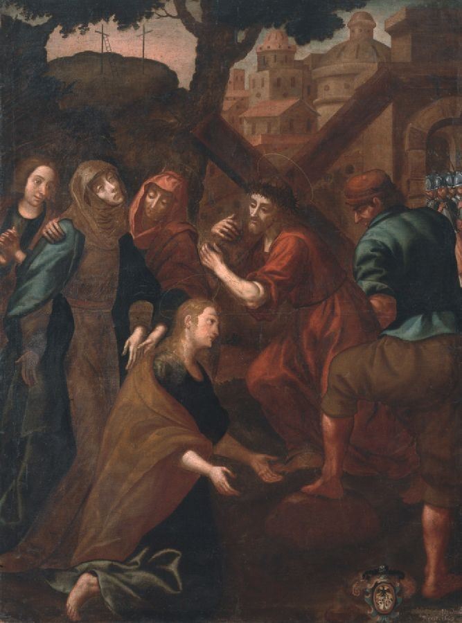 Scuola Ligure del XVII Secolo - Cristo Portacroce