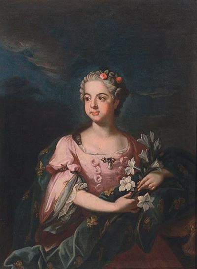 Ritratto di Giovane Signora con Gigli
