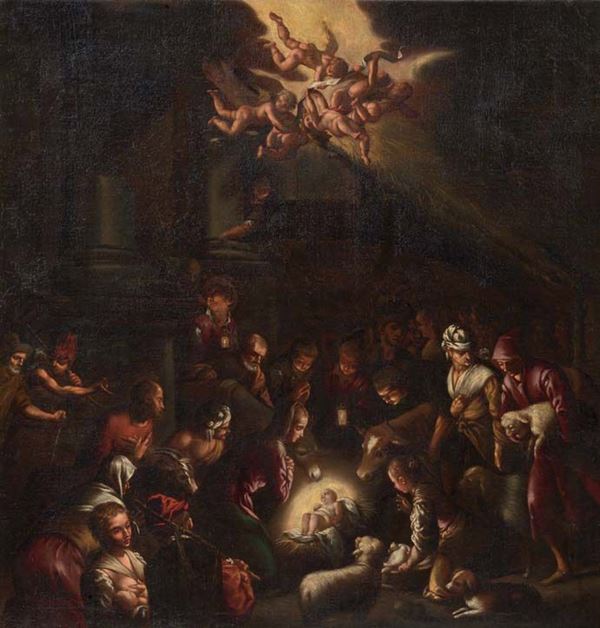 Scuola dei Bassano, XVII secolo - Adorazione dei pastori